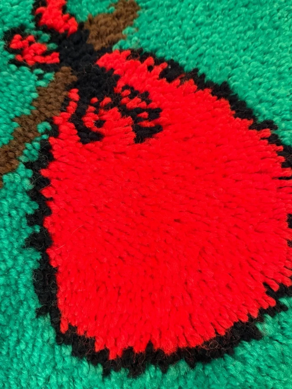 Vintage Snoopy Latch Hook Rug Completed Peanuts 26x20